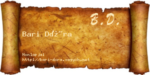 Bari Dóra névjegykártya